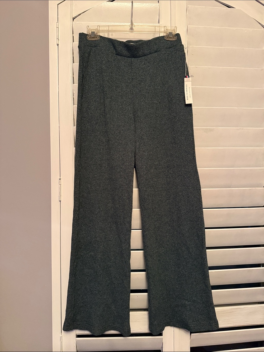 NWT | Sol Angeles Deep Green Textured Knit Pants | Sz M
